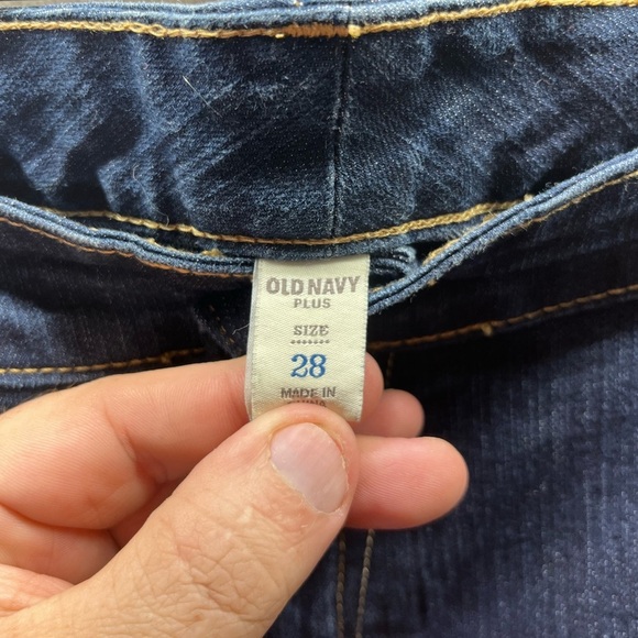 Old Navy Flare Jeans Womens 28W Plus size Blue Stretch Denim Pants Comfy 2379 - Picture 2 of 9